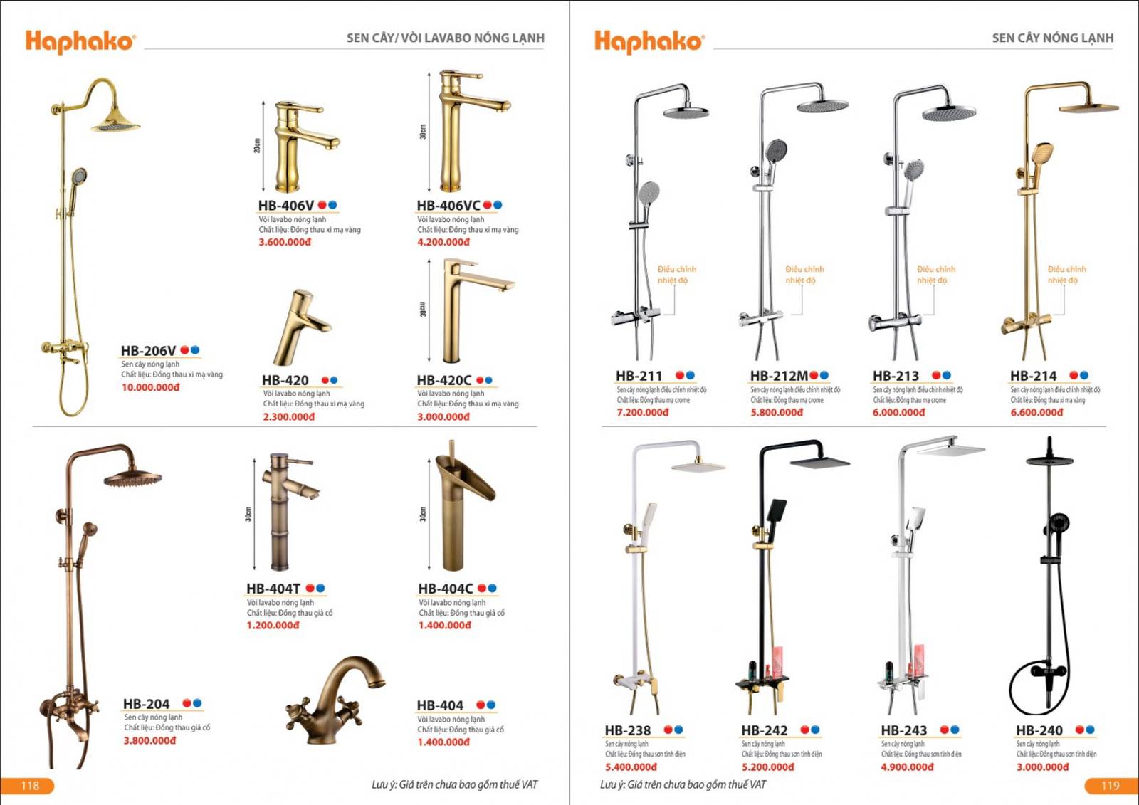Thiết bị vệ sinh HAPHAKO Bảng giá và Catalogue mới nhất 2024 /Page 60